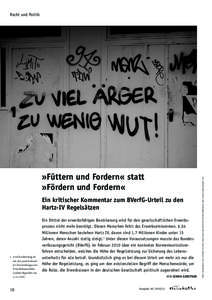 »Füttern und Fordern« statt »Fördern und Fordern« Ein kritischer Kommentar zum BVerfG-Urteil zu den Hartz-IV Regelsätzen  1	www.landkreistag.de