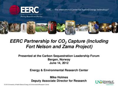 Chemistry / Carbon capture and storage / Enhanced oil recovery / Energy and Environmental Research Center / Carbon dioxide / Carbon sequestration / Chemical engineering