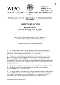 Education in Pune / Symbiosis Centre for Information Technology / Civil law / World Intellectual Property Organization / International Patent Classification / Kamil Idris / Law / Plenary / Patent Cooperation Treaty / United Nations / Intellectual property law / Patent classifications