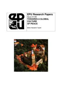 EPU Research Papers Issue[removed]TOWARDS A GLOBAL CULTURE OF PEACE