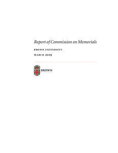 Report of Commission on Memorials    