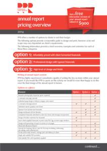 annual report pricing overview free  Get a
