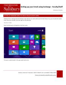 Windows 8 Faculty and Staff Email Setup Guide