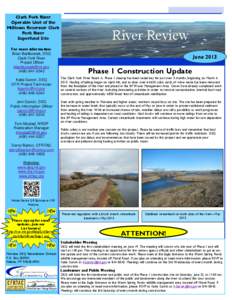 Clark Fork River Operable Unit of the Milltown Reservoir Clark Fork River Superfund Site For more information: