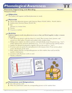 Phonological Awareness Phoneme Segmenting and Blending PA.047  Treasure Chest