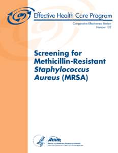 CERScreening for Methicillin-Resistant Staphylococcus Aureus (MRSA)