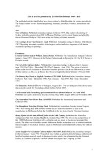 Microsoft Word - Articles list 15 September 2011