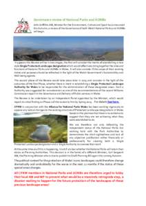 Wales / National parks of Canada / Europe / South Downs National Park / Countryside Council for Wales / Geography of Europe / Area of Outstanding Natural Beauty / National parks of England and Wales