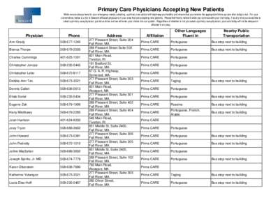 Providence metropolitan area / Primary care / Fall River /  Massachusetts / Geography of Massachusetts / Geography of the United States