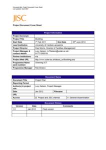 Energy economics / Sustainability / Building engineering / Energy / Business software / Energy conservation / University of Central Lancashire / Dashboard / Low-carbon economy / Environment / Sustainable building / Energy policy