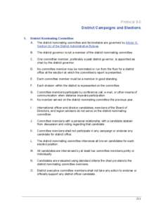 Protocol 9.0 District Campaigns and Elections 1.