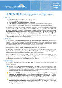 A NEW DEAL for  engagement in fragile states