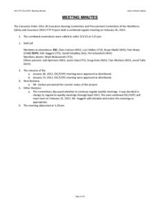 WSI-ITTP ESC/EOPC Meeting Minutes  State of North Dakota MEETING MINUTES The Executive Order[removed]Executive Steering Committee and Procurement Committee of the Workforce