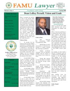Spring[removed]Volume 6, Issue 2 Inside this Issue Dean Pernell: Vision and