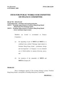 For discussion on 30 January 2002 PWSC[removed]ITEM FOR PUBLIC WORKS SUBCOMMITTEE