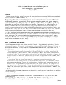 Microsoft Word - Long Term Risks of Tailings Dam Failure - v.5.3 Oct11.docx