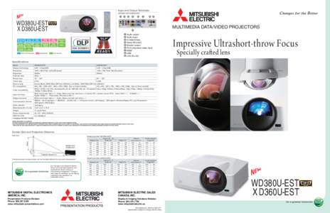 Input and Output Terminals (WD380U-EST/XD360U-EST) 1  2