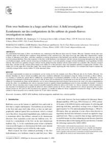 Journal of Hydraulic Research Vol. 46, No[removed]), pp. 322–333 doi:[removed]jhr[removed] © 2008 International Association of Hydraulic Engineering and Research Flow over bedforms in a large sand-bed river: A field i