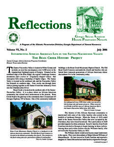 A Program of the Historic Preservation Division, Georgia Department of Natural Resources  Volume VI, No. 2 July 2006