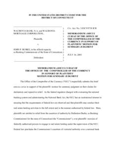 IN THE UNITED STATES DISTRICT COURT FOR THE DISTRICT OF CONNECTICUT ___________________________________________ ) )