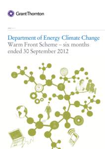 JUNE[removed]Department of Energy Climate Change Warm Front Scheme – six months ended 30 September 2012