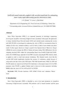 Neural networks / Computational neuroscience / Functional analysis / Applied mathematics / Wavelets / Continuous wavelet transform / Discrete wavelet transform / Artificial neural network / Artificial neuron / Mathematical analysis / Mathematics / Numerical analysis