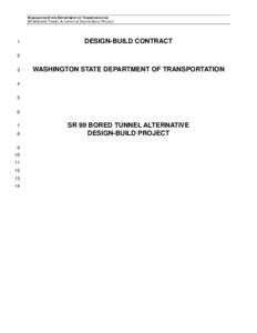 Government procurement in the United States / Visual arts / Contract law / Structure / Law / Construction / Washington State Department of Transportation / Design–build
