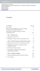 Cambridge University Press[removed]2 - Global Warming Gridlock: Creating More Effective Strategies for Protecting the Planet David G. Victor Table of Contents More information