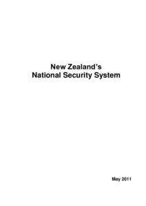 New Zealand’s National Security System May 2011  Contents