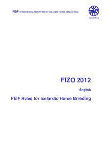 FEIF  INTERNATIONAL FEDERATION OF ICELANDIC HORSE ASSOCIATIONS