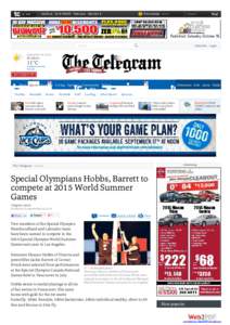 Special Olympians Hobbs, Barrett to compete at 2015 World Summer Games - Sports - The Telegram