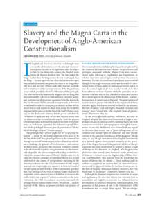 Slavery and the Magna Carta in the Development of Anglo-American Constitutionalism