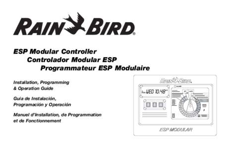 ESP Modular Controller Controlador Modular ESP Programmateur ESP Modulaire Installation, Programming & Operation Guide Guia de Instalación,