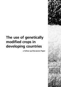 The use of genetically modified crops in developing countries a follow-up Discussion Paper  Nuffield Council on Bioethics