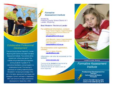 Formative assessment / Thought / Knowledge / Lander /  Wyoming / Mind / Educational psychology / Evaluation / Evaluation methods