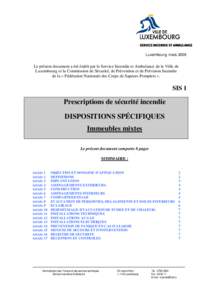 Le présent texte a été établi par l’Inspection du Travail et des Mines et le Service Incendie et Ambulance de la Ville de Luxembourg