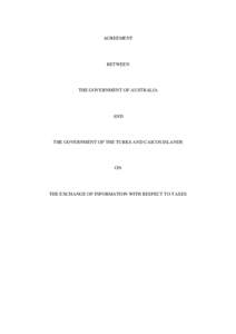 Taxation in the United States / Contract / Article One of the United States Constitution / Law / International relations / International law / Outline of the Turks and Caicos Islands / International taxation / Turks and Caicos Islands / Tax treaty