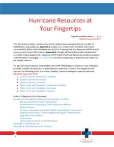 Hurricane Resources at Your Fingertips