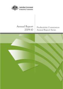 Preliminaries - Productivity Commission Annual Report[removed]