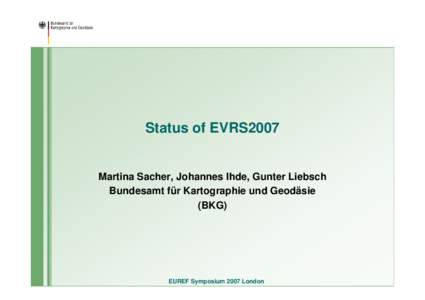 Datum / European Combined Geodetic Network / Levelling / Foot / Data / Geodesy / Measurement / Regional Reference Frame Sub-Commission for Europe