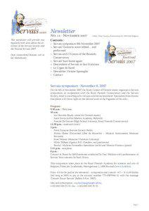 Newsletter November 2007