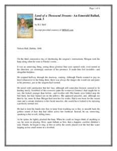 Page 1 of 4  Land of a Thousand Dreams- An Emerald Ballad, Book 3 by B.J. Hoff Excerpt provided courtesy of BJHoff.com