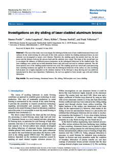 Manufacturing Rev. 2016, 3, 13  H. Freiße et al., Published by EDP Sciences, 2016 DOI: mfreviewAvailable online at: http://mfr.edp-open.org