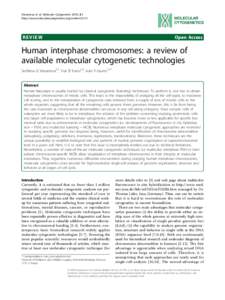Human interphase chromosomes: a review of available molecular cytogenetic technologies