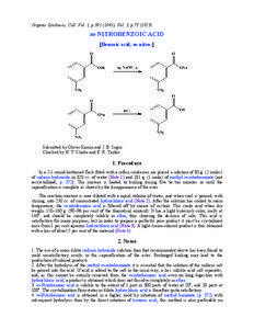 Benzoic acids / Nitrobenzenes / Flavors / Methyl benzoate / Nitric acid / Sulfuric acid / Nitrobenzoic acid / Nitration / Acid / Chemistry / Mineral acids / Equilibrium chemistry