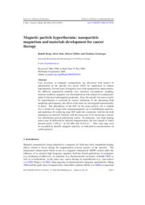 INSTITUTE OF PHYSICS PUBLISHING  JOURNAL OF PHYSICS: CONDENSED MATTER J. Phys.: Condens. Matter[removed]S2919–S2934