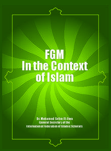 Muhammad / Fiqh / Sharia / Peace be upon him / Abu Hurairah / Abu Dawood / Religious views on female genital mutilation / Khitan / Islam / Hadith / Science of hadith