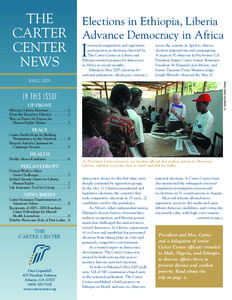 THE CARTER CENTER NEWS  Elections in Ethiopia, Liberia