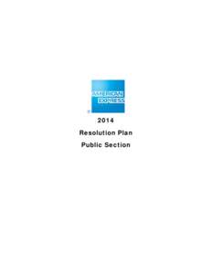 2014 Resolution Plan Public Section Resolution Plan: Public Section December 2014