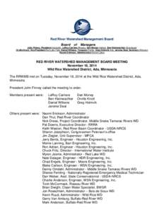 Red River Watershed Management Board Board of  Managers